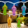 10-Count Summer Flip Flop Novelty String Christmas Light Set, 7.25ft White Wire -Optimal Christmas Shop northlight ha28737 updated 61379.1667616875