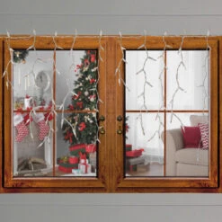 300 Count Clear Mini Icicle Christmas Lights, 18ft White Wire -Optimal Christmas Shop northlight ha90212 ha90213 3 21730.1676571174