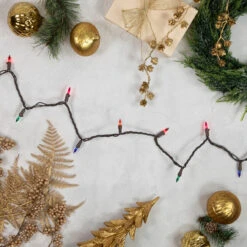 100ct Multi-Color Mini Christmas Lights - 35ft, Brown Wire 7 100ct Multi-Color Mini Christmas Lights - 35ft, Brown Wire -Optimal Christmas Shop northlight ha91218 styled 22133.1683296035