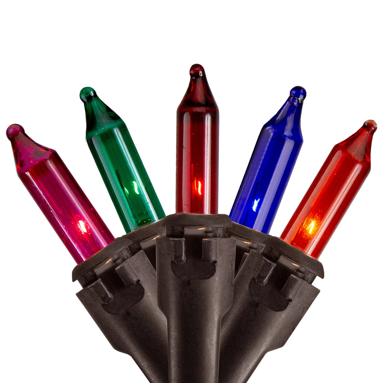 100ct Multi-Color Mini Christmas Lights - 35ft, Brown Wire 3 100ct Multi-Color Mini Christmas Lights - 35ft, Brown Wire