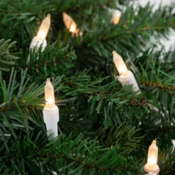 100 Count Frosted Clear Mini Christmas Lights, 49.6 Ft White Wire -Optimal Christmas Shop northlight ha91221 styled202 47176.1678117574