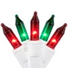 100-Count Red And Green Mini Christmas Lights - 28.8ft, White Wire -Optimal Christmas Shop northlight ha91224 updated 49820.1683296040