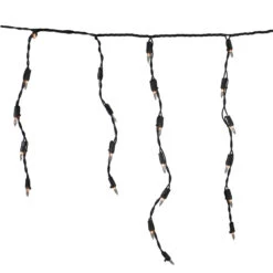 100 Count Clear Mini Icicle Christmas Lights - 3.5 Ft Black Wire -Optimal Christmas Shop northlight ha91225 layered 56650.1667572261