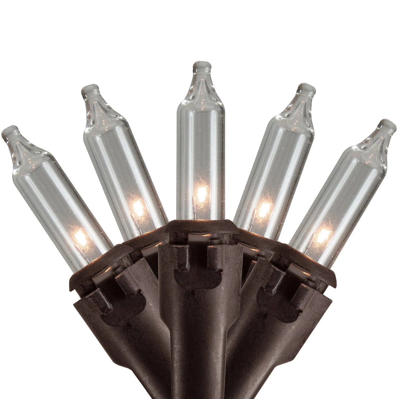 300-Count Clear Mini Christmas Light Set, 149.6ft Brown Wire 3 300-Count Clear Mini Christmas Light Set, 149.6ft Brown Wire