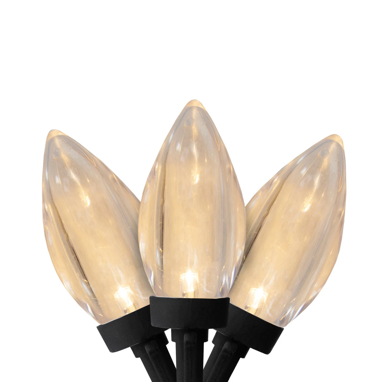 25 Count Warm White LED C9 Christmas Lights, 16 Ft Black Wire 3 25 Count Warm White LED C9 Christmas Lights, 16 Ft Black Wire