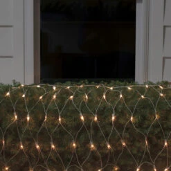 2' X 8' Clear Mini Net Style Column Christmas Lights, White Wire -Optimal Christmas Shop northlight ha92023 2 08448.1667569751