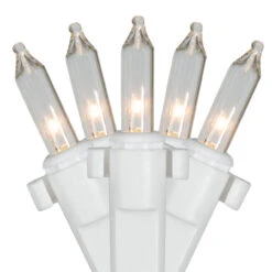 2' X 8' Clear Mini Net Style Column Christmas Lights, White Wire -Optimal Christmas Shop northlight ha92024 web3 02636.1667569752