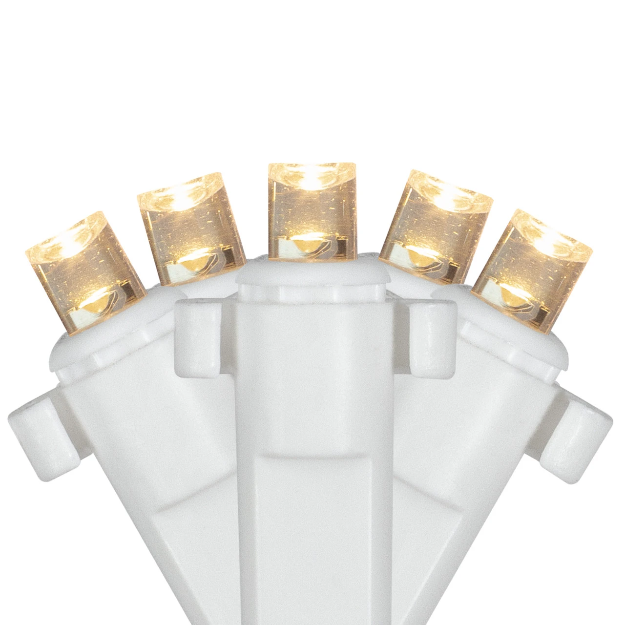 4' X 6' Warm White LED Wide Angle Net Style Christmas Lights, White Wire 5 4' X 6' Warm White LED Wide Angle Net Style Christmas Lights, White Wire - Image 3