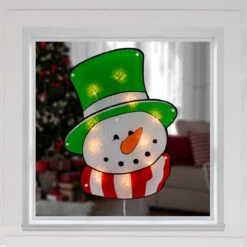 15.75" Lighted Holographic Snowman Christmas Window Silhouette -Optimal Christmas Shop northlight ha92190 2 06421.1667573117