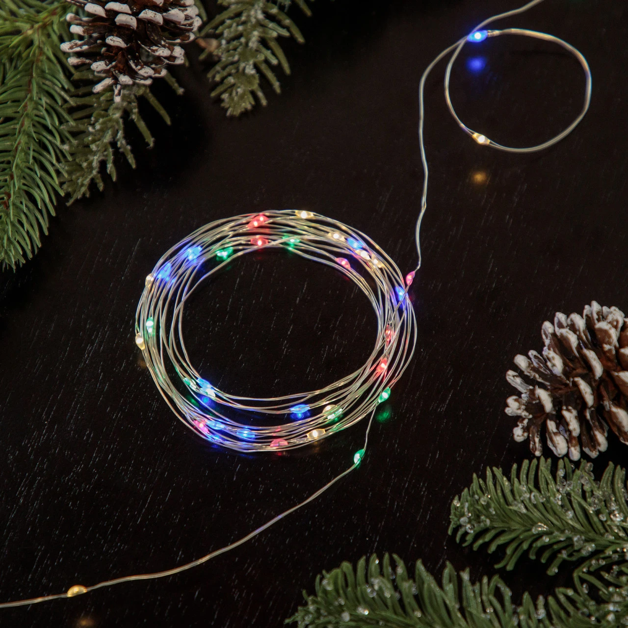 100ct Multi-Color LED Micro Fairy Lights, 16ft Copper Wire 3 100ct Multi-Color LED Micro Fairy Lights, 16ft Copper Wire