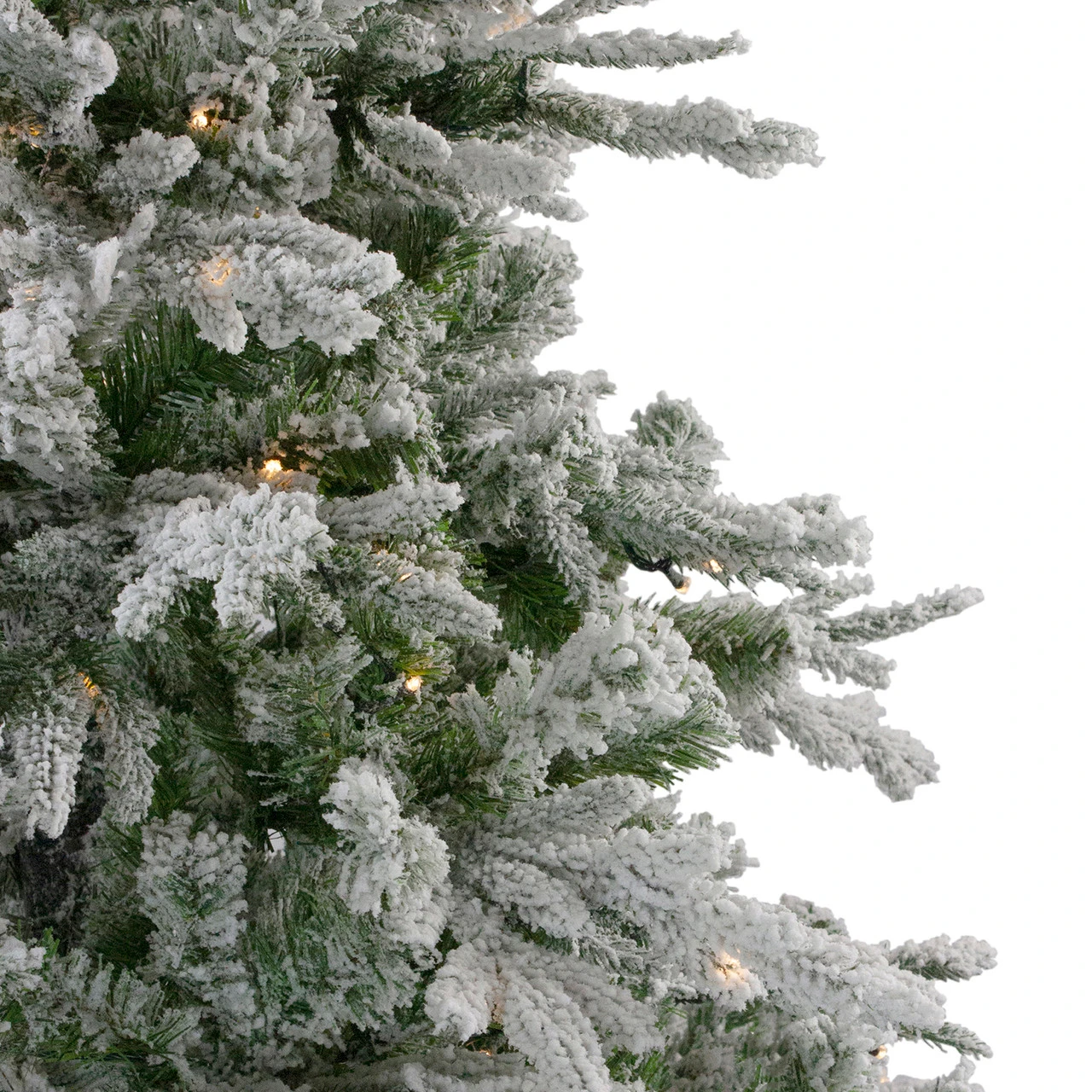 7.5' Pre-Lit Medium Flocked Winfield Fir Artificial Christmas Tree - Warm White LED Lights 6 7.5' Pre-Lit Medium Flocked Winfield Fir Artificial Christmas Tree - Warm White LED Lights - Image 4