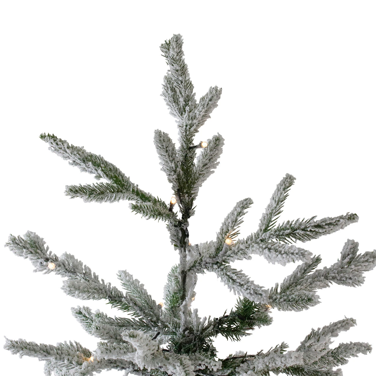 6.5' Pre-Lit Flocked Winfield Fir Artificial Christmas Tree - Warm White LED Lights 7 6.5' Pre-Lit Flocked Winfield Fir Artificial Christmas Tree - Warm White LED Lights - Image 5