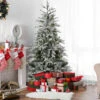6.5' Pre-Lit Flocked Winfield Fir Artificial Christmas Tree - Warm White LED Lights -Optimal Christmas Shop northlight hb27065 07430.1667578092