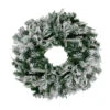Pre-Lit Flocked Winfield Fir Artificial Christmas Wreath - 36-Inch, Warm White LED Lights -Optimal Christmas Shop northlight hb27068 10513.1667572230