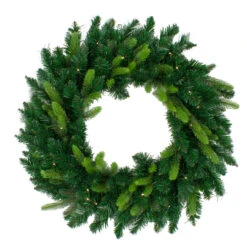 Pre-Lit Gunnison Pine Artificial Christmas Wreath - 48-Inch, Clear Lights