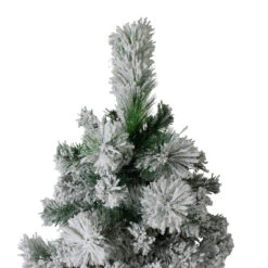 7.5' Flocked Somerset Spruce Artificial Christmas Tree - Unlit -Optimal Christmas Shop northlight hb27110 2 55313.1667487764