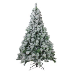 7.5' Flocked Somerset Spruce Artificial Christmas Tree - Unlit