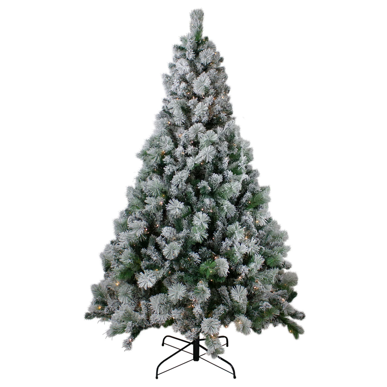 6.5' Pre-Lit Full Flocked Somerset Spruce Artificial Christmas Tree - Clear Lights 3 6.5' Pre-Lit Full Flocked Somerset Spruce Artificial Christmas Tree - Clear Lights