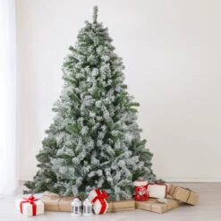 6.5' Flocked Winter Park Fir Artificial Christmas Tree - Unlit -Optimal Christmas Shop northlight hb27123 7 35290.1667569518