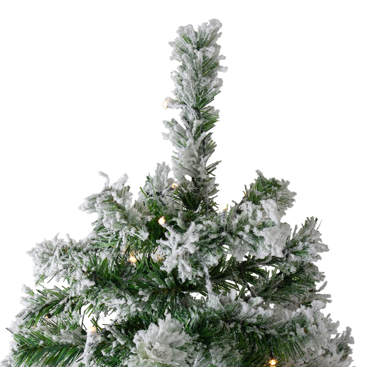 7.5' Pre-Lit Medium Flocked Winter Park Fir Artificial Christmas Tree - Warm Clear LED Lights 6 7.5' Pre-Lit Medium Flocked Winter Park Fir Artificial Christmas Tree - Warm Clear LED Lights - Image 4