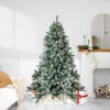 6.5' Pre-Lit Flocked Winter Park Fir Artificial Christmas Tree - Clear Lights -Optimal Christmas Shop northlight hb27124 00486.1667530004