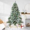 7.5' Pre-Lit Medium Flocked Winter Park Fir Artificial Christmas Tree - Warm Clear LED Lights -Optimal Christmas Shop northlight hb27124 80634.1667530007
