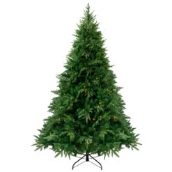 6.5' Pre-Lit Full Silverthorne Fir Artificial Christmas Tree - Warm White LED Lights -Optimal Christmas Shop northlight hb27128 6 81445.1667487763