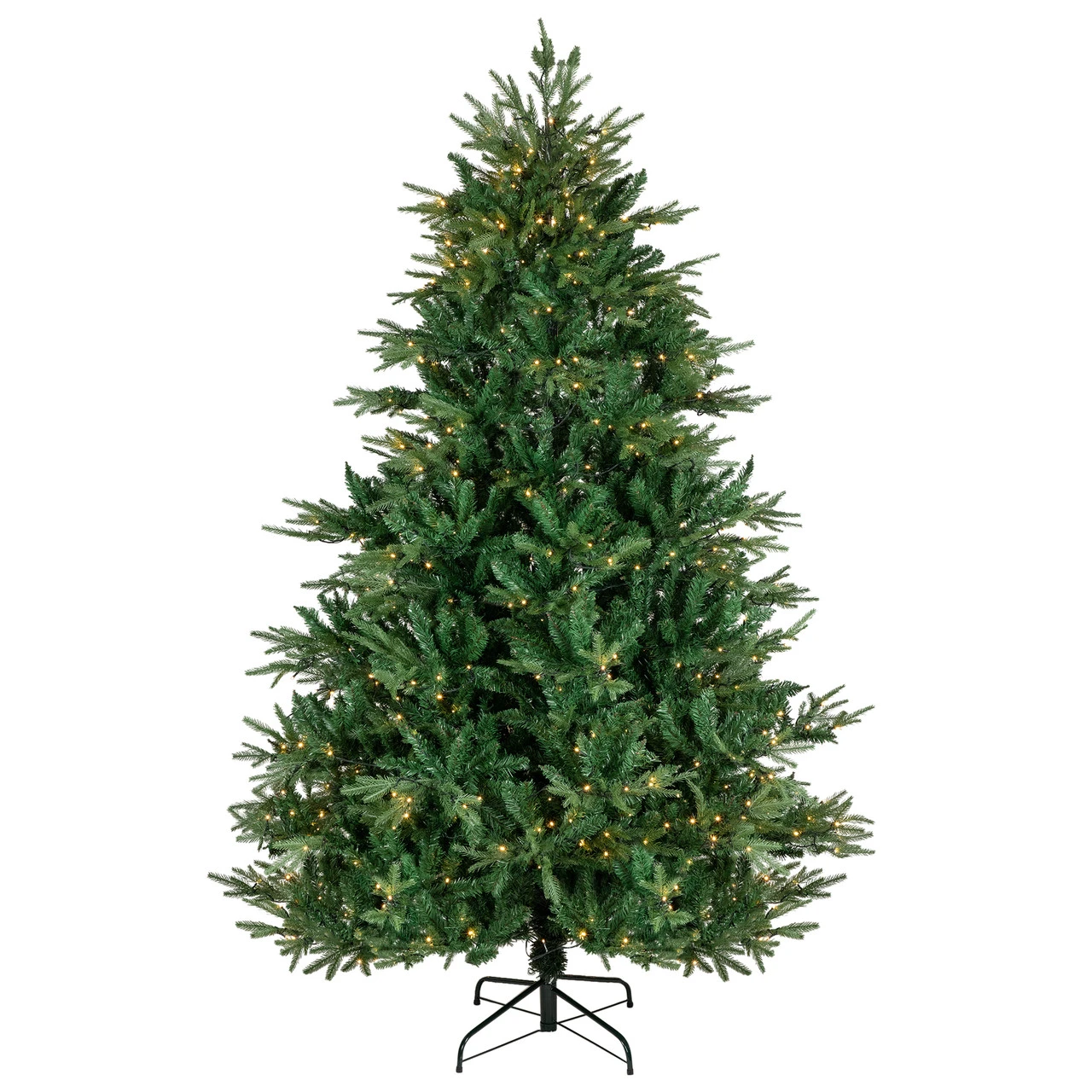 6.5' Pre-Lit Juniper Pine Artificial Christmas Tree, Warm White LED Lights 4 6.5' Pre-Lit Juniper Pine Artificial Christmas Tree, Warm White LED Lights - Image 2