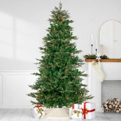 9' Pre-Lit Hudson Fir Artificial Christmas Tree, Warm White LED Lights -Optimal Christmas Shop northlight hb92572 4 61294.1667530276