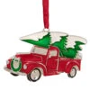 3.5" Red And Silver Country Pick Up Truck With European Crystals Christmas Ornament -Optimal Christmas Shop northlight hd28237 92511.1667655215