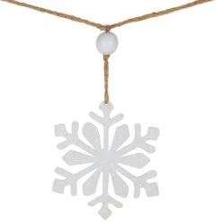 4.75" Snowflake And Frosted Pine Christmas Garland With Wooden Beads - Unlit 13 4.75" Snowflake And Frosted Pine Christmas Garland With Wooden Beads - Unlit -Optimal Christmas Shop northlight hh87684 2 25944.1681148469