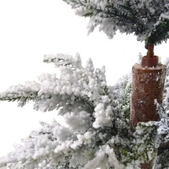 27.5" Heavily Flocked Pine Christmas Tree In Natural Jute Base -Optimal Christmas Shop northlight hn92700 2 pre20list 54581.1667530256