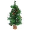 23.5" LED Lighted Mixed Pine And Pine Cones Artificial Christmas Tree In Jute Base -Optimal Christmas Shop northlight hn92706 1 pre20list 27614.1667530227