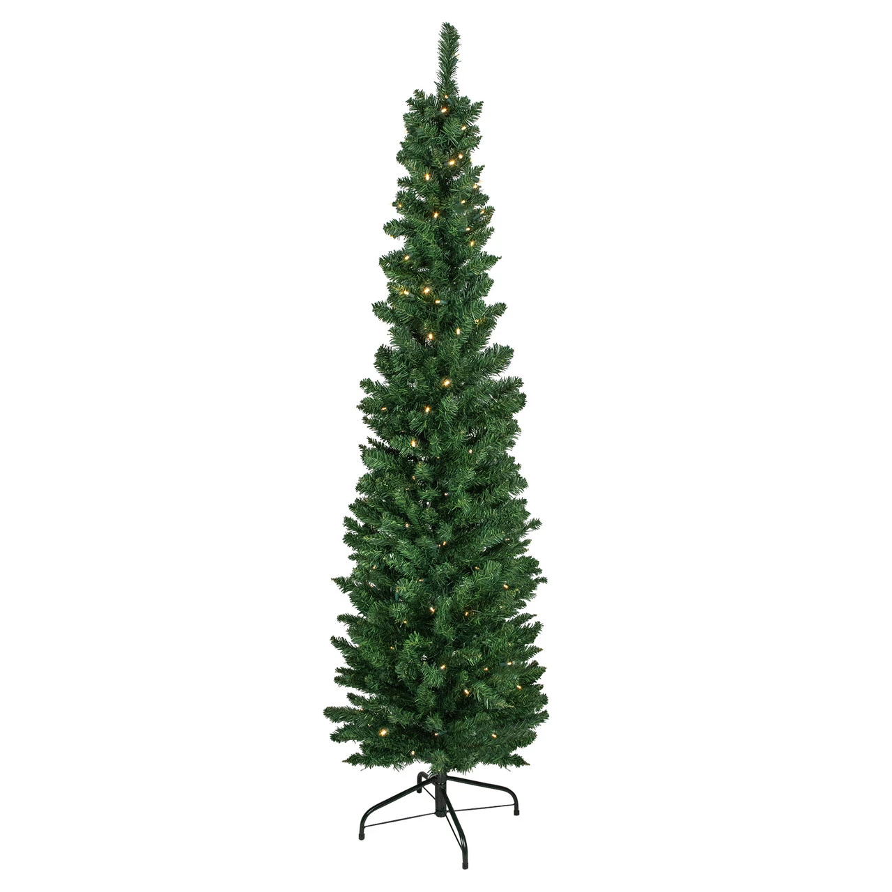 6' Pre-Lit Northern Balsam Fir Pencil Artificial Christmas Tree, Warm Clear LED Lights 3 6' Pre-Lit Northern Balsam Fir Pencil Artificial Christmas Tree, Warm Clear LED Lights