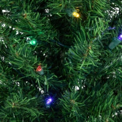 6' Pre-Lit Pencil Northern Balsam Fir Artificial Christmas Tree, Multi LED Lights -Optimal Christmas Shop northlight j00068 03 16671.1687966233