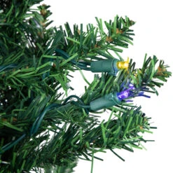 6' Pre-Lit Pencil Northern Balsam Fir Artificial Christmas Tree, Multi LED Lights -Optimal Christmas Shop northlight j00068 04 78283.1687966233