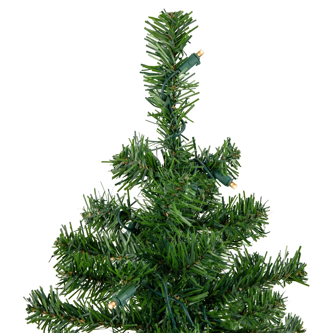 18" Pre-Lit Two-Tone Green Pine Artificial Christmas Tree In Burlap, Clear LED Lights 4 18" Pre-Lit Two-Tone Green Pine Artificial Christmas Tree In Burlap, Clear LED Lights - Image 2