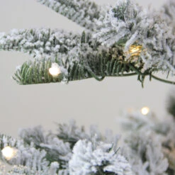 9' Pre-Lit Green Flocked Nordmann Fir Artificial Christmas Tree - Warm Clear LED Lights -Optimal Christmas Shop northlight j00085 2 11675.1667575881