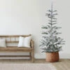 9' Slim Flocked Nordmann Fir Artificial Christmas Tree - Unlit -Optimal Christmas Shop northlight j00090 14275.1667536349