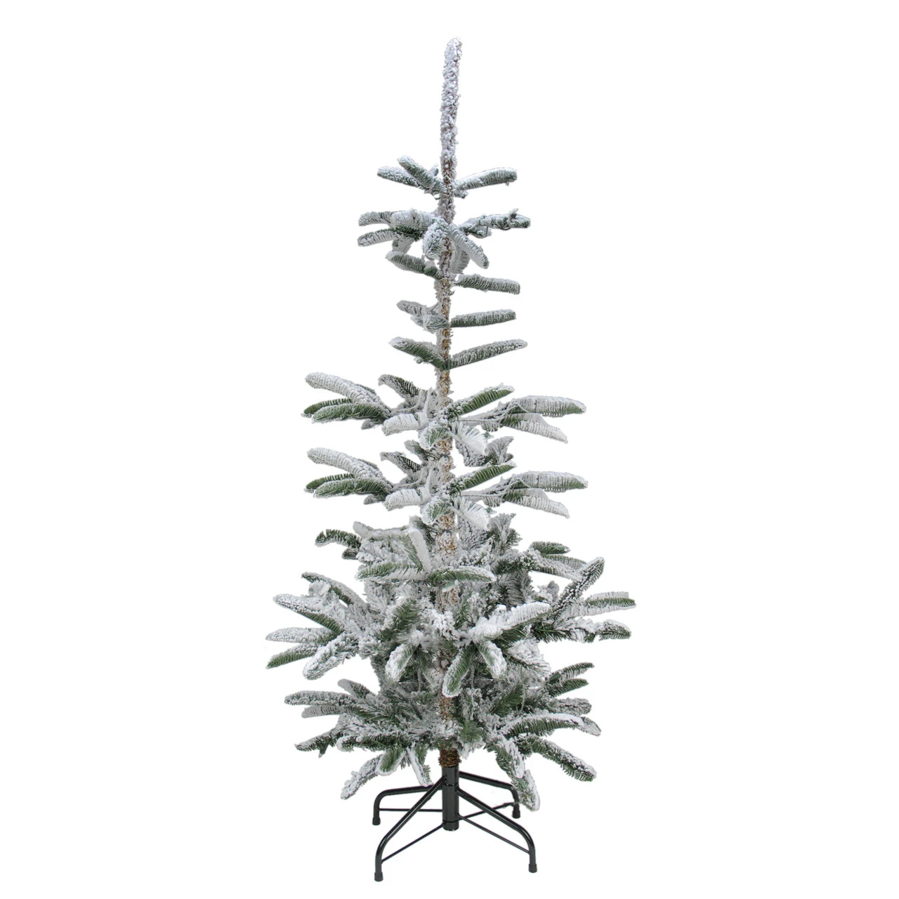 7.5' Slim Flocked Nordmann Fir Artificial Christmas Tree - Unlit 3 7.5' Slim Flocked Nordmann Fir Artificial Christmas Tree - Unlit