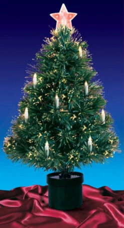 4' Pre-Lit Fiber Optic Artificial Christmas Tree With Candles - Multi Lights -Optimal Christmas Shop northlight j15596 1 06105.1667662182
