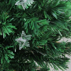 4' Pre-Lit Potted Fiber Optic Artificial Christmas Tree With Stars - Multicolor Lights -Optimal Christmas Shop northlight j15603 2 new 97459.1667573518