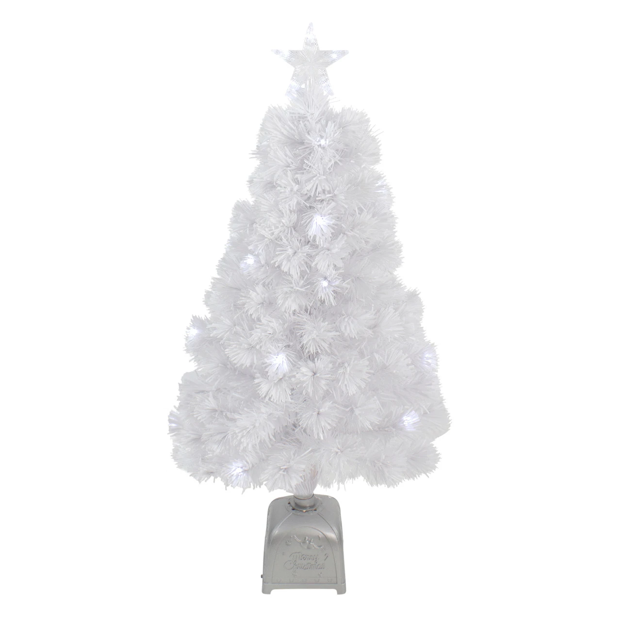 3' Pre-Lit LED Color Changing White Fiber Optic Artificial Christmas Tree 3 3' Pre-Lit LED Color Changing White Fiber Optic Artificial Christmas Tree