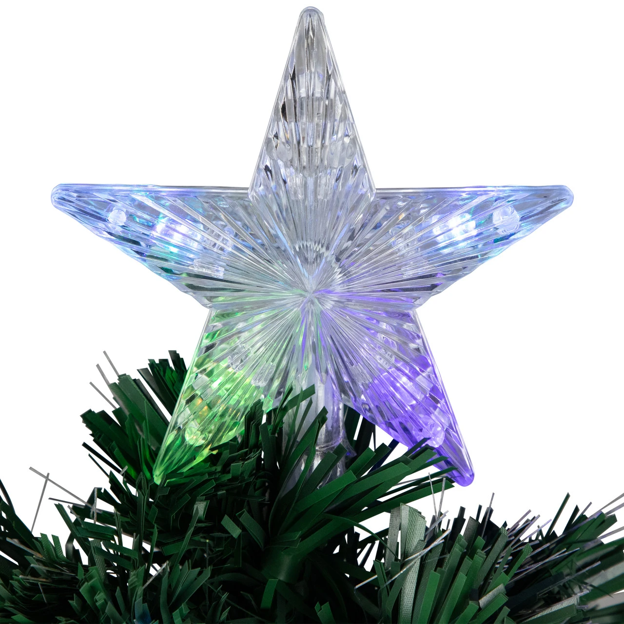 4' Pre-Lit LED Fiber Optic Artificial Christmas Tree With Color Changing Stars 4 4' Pre-Lit LED Fiber Optic Artificial Christmas Tree With Color Changing Stars - Image 2