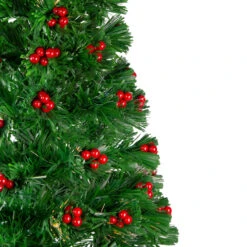 4' Pre-Lit Color Changing Artificial Christmas Tree With Red Berries -Optimal Christmas Shop northlight j65042 3 38286.1667641325