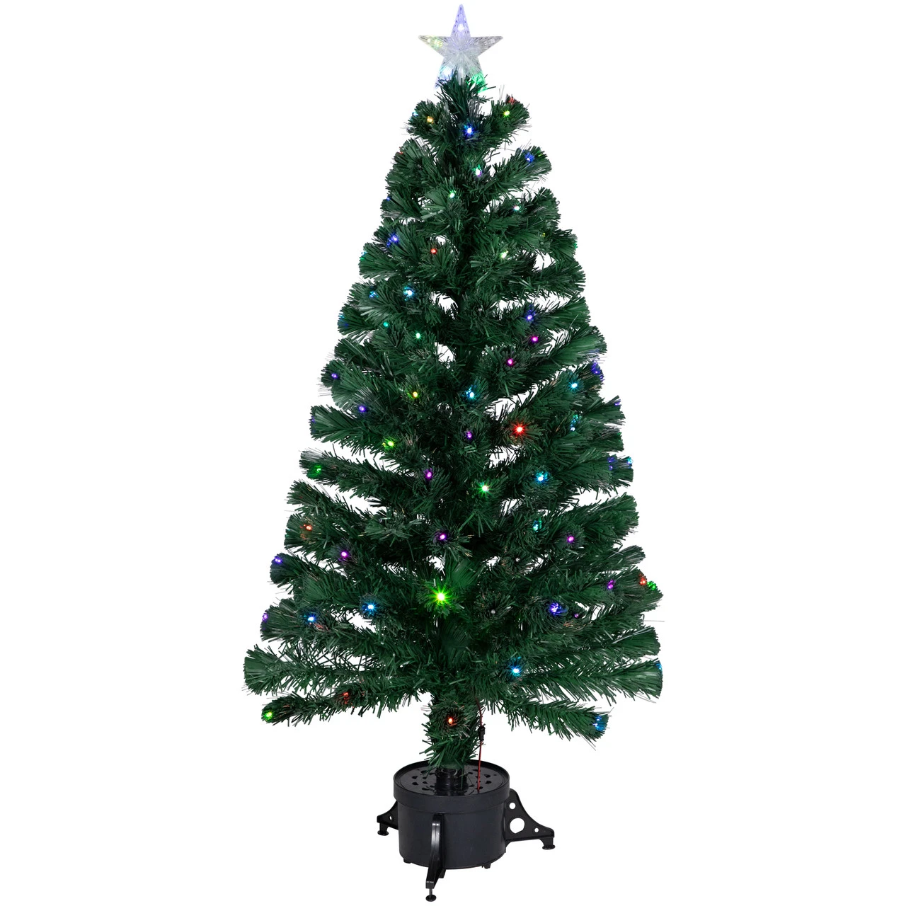 4' Pre-Lit Potted Fiber Optic Artificial Christmas Tree, Multicolor LED Lights 3 4' Pre-Lit Potted Fiber Optic Artificial Christmas Tree, Multicolor LED Lights