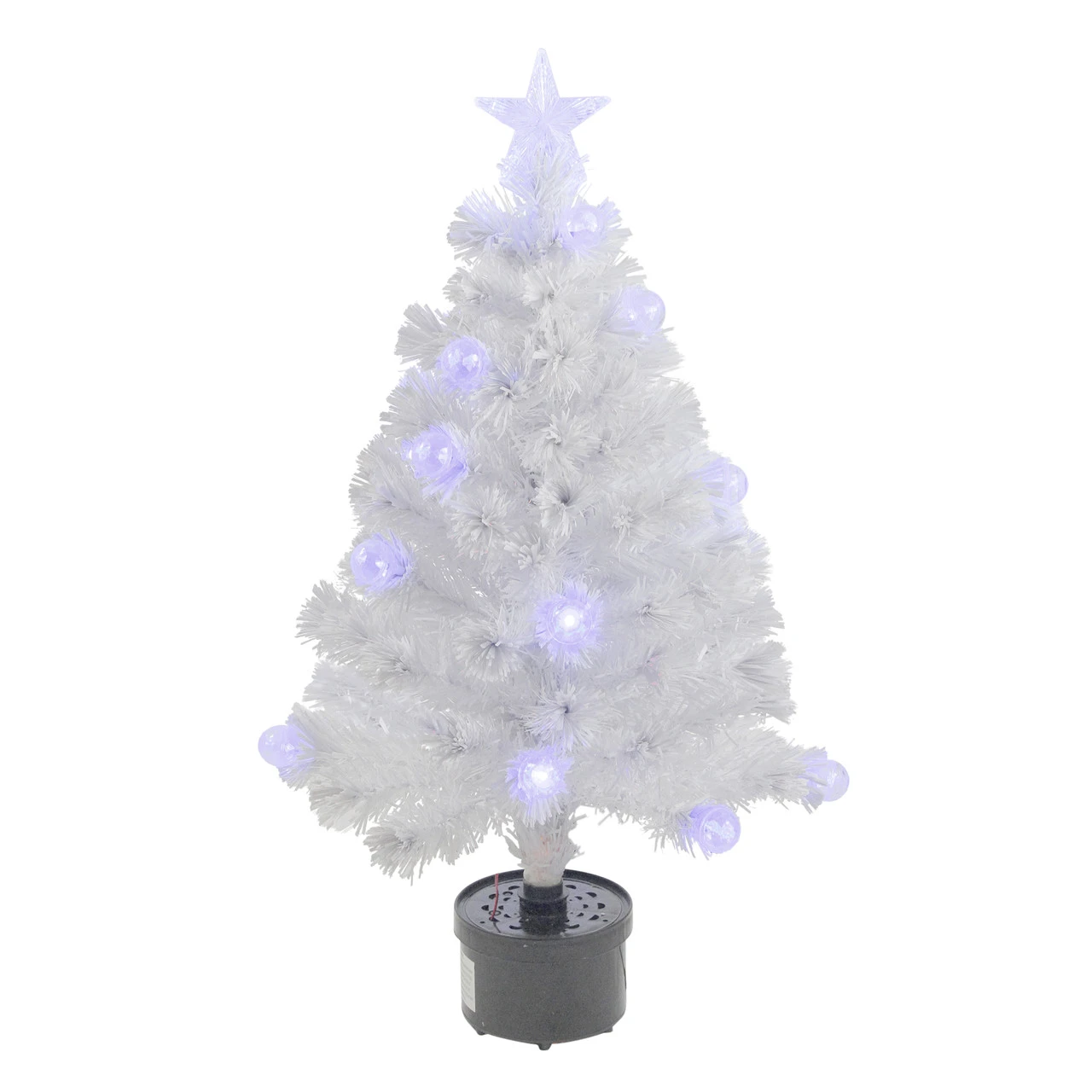 3' Pre-Lit White Fiber Optic Artificial Christmas Tree, White Lights 3 3' Pre-Lit White Fiber Optic Artificial Christmas Tree, White Lights