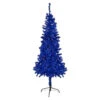 6' Pre-Lit Blue Artificial Tinsel Christmas Tree, Clear Lights -Optimal Christmas Shop northlight j92316 1updated 59039.1667535853