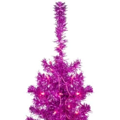 6' Pre-Lit Pink Artificial Tinsel Christmas Tree, Clear Lights 10 6' Pre-Lit Pink Artificial Tinsel Christmas Tree, Clear Lights -Optimal Christmas Shop northlight j92320 5 77973.1667535859