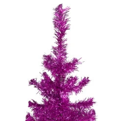 4' Pink Artificial Tinsel Christmas Tree, Unlit -Optimal Christmas Shop northlight j92321 4 57234.1667535856